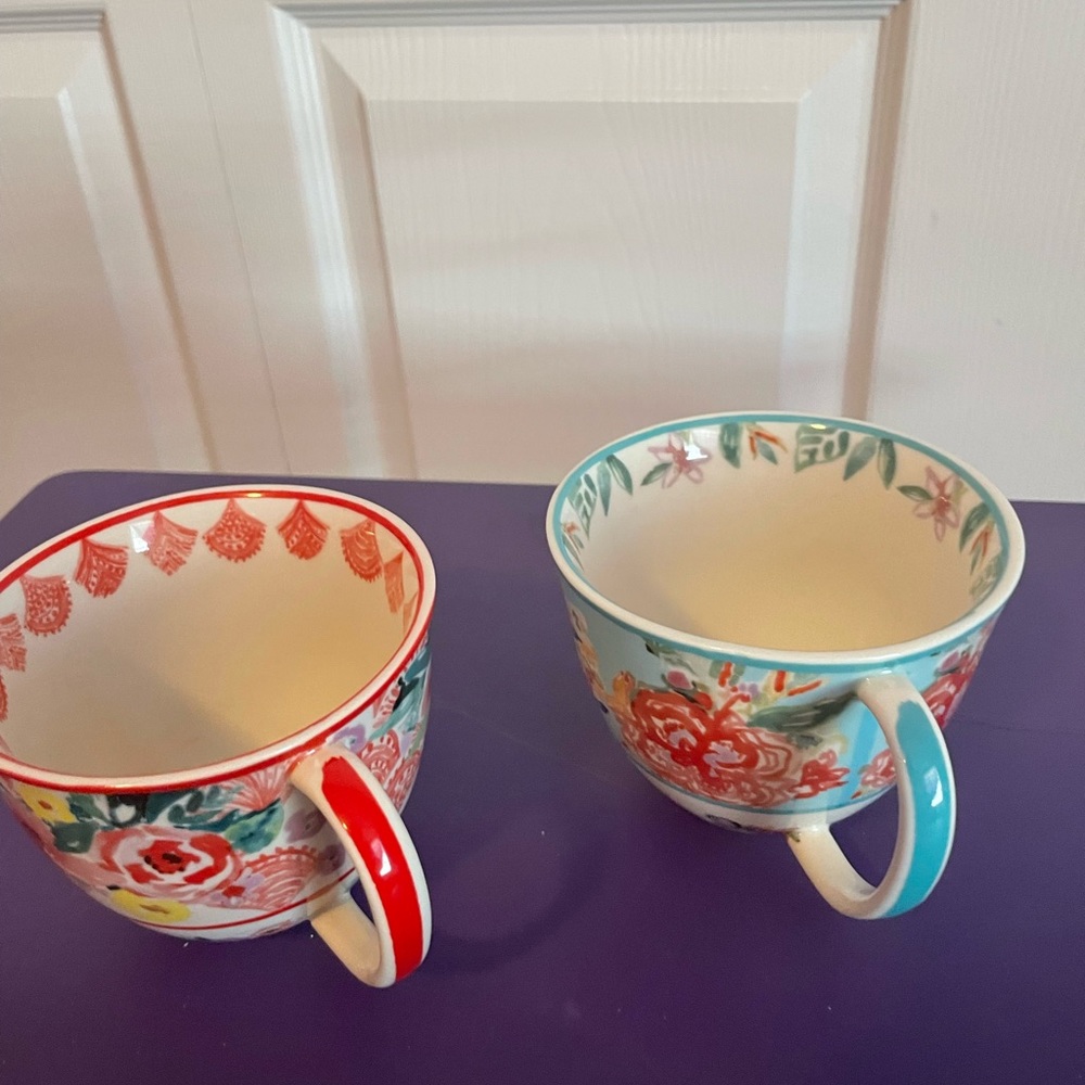 2 Floral Tea Cups from Anthropologie
